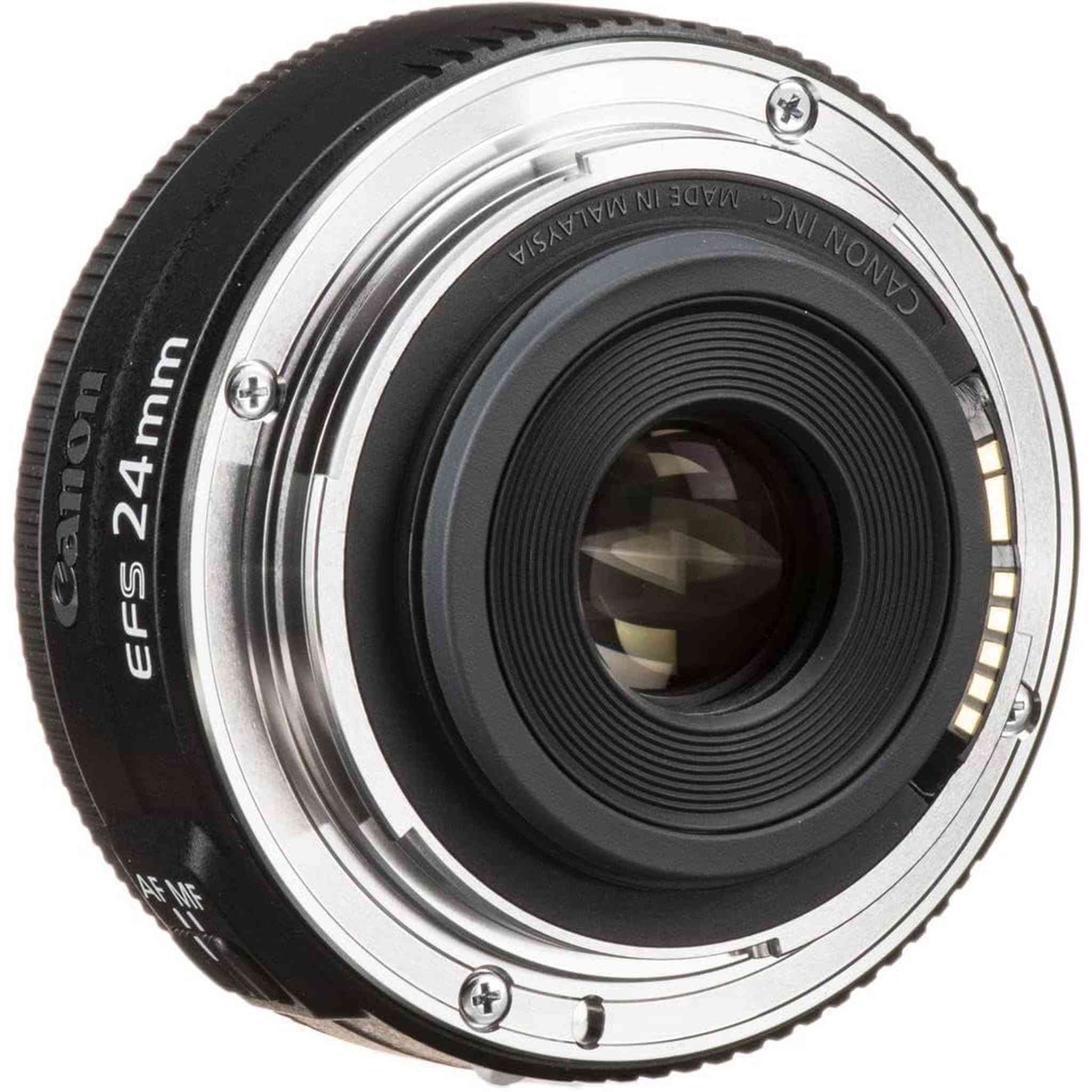 Canon EF-S 24mm f/2.8 STM Lens 9522B002 + Filter Kit + Cap Keeper + More - Reconditioned Canon