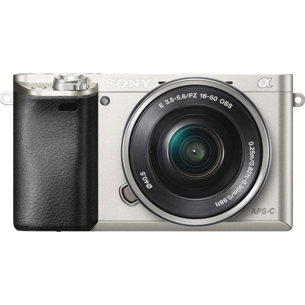 Sony Alpha a6000 24.3MP Digital Camera with 16-50mm Power Zoom and 55-210mm Lenses Silver