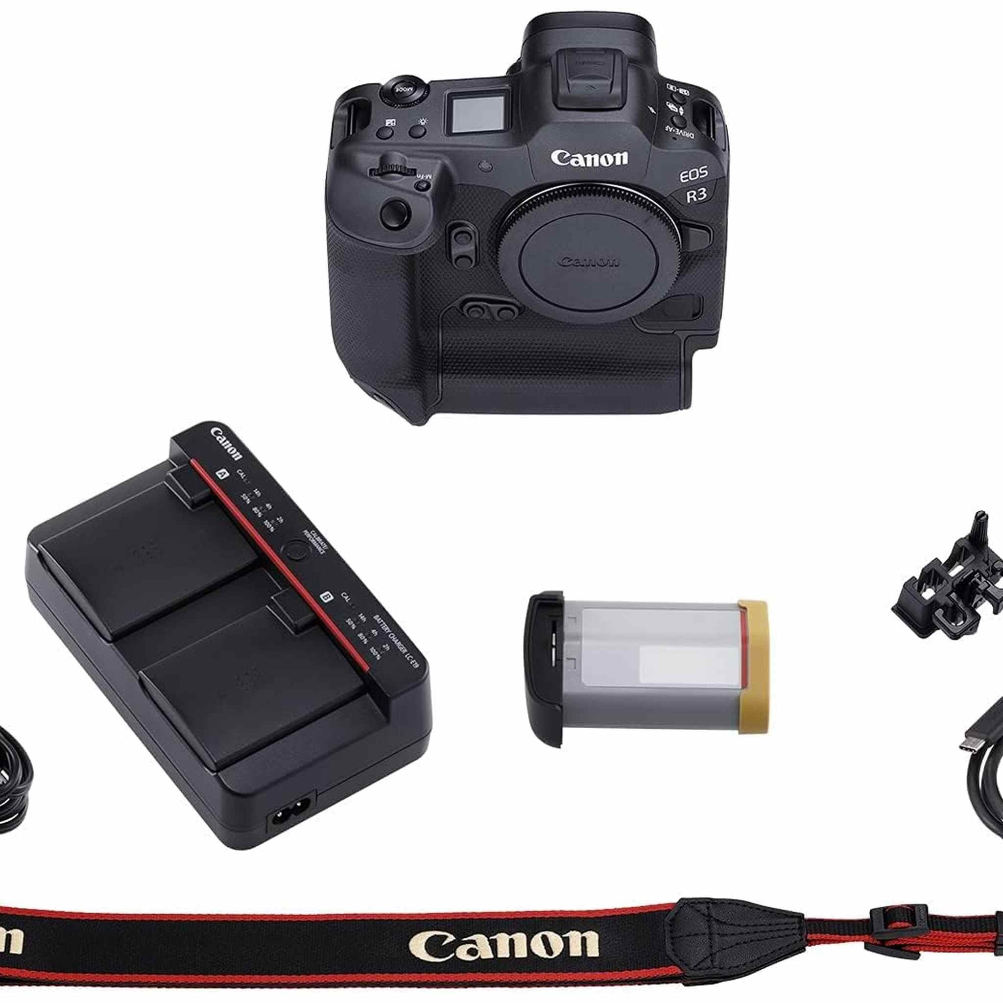 Canon EOS R3 Mirrorless Camera Body Only , Full-Frame Camera, 6K 60p RAW, 4K 120p Video, 24.1 Megapixel CMOS Sensor, DIGIC X Image Processor, for Sports, Action, Black