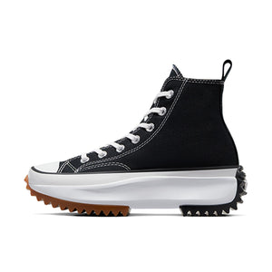 Converse Run Star Hike Hi Sneakers, Black/White/Gum, 10 US Women/8.5 US Men