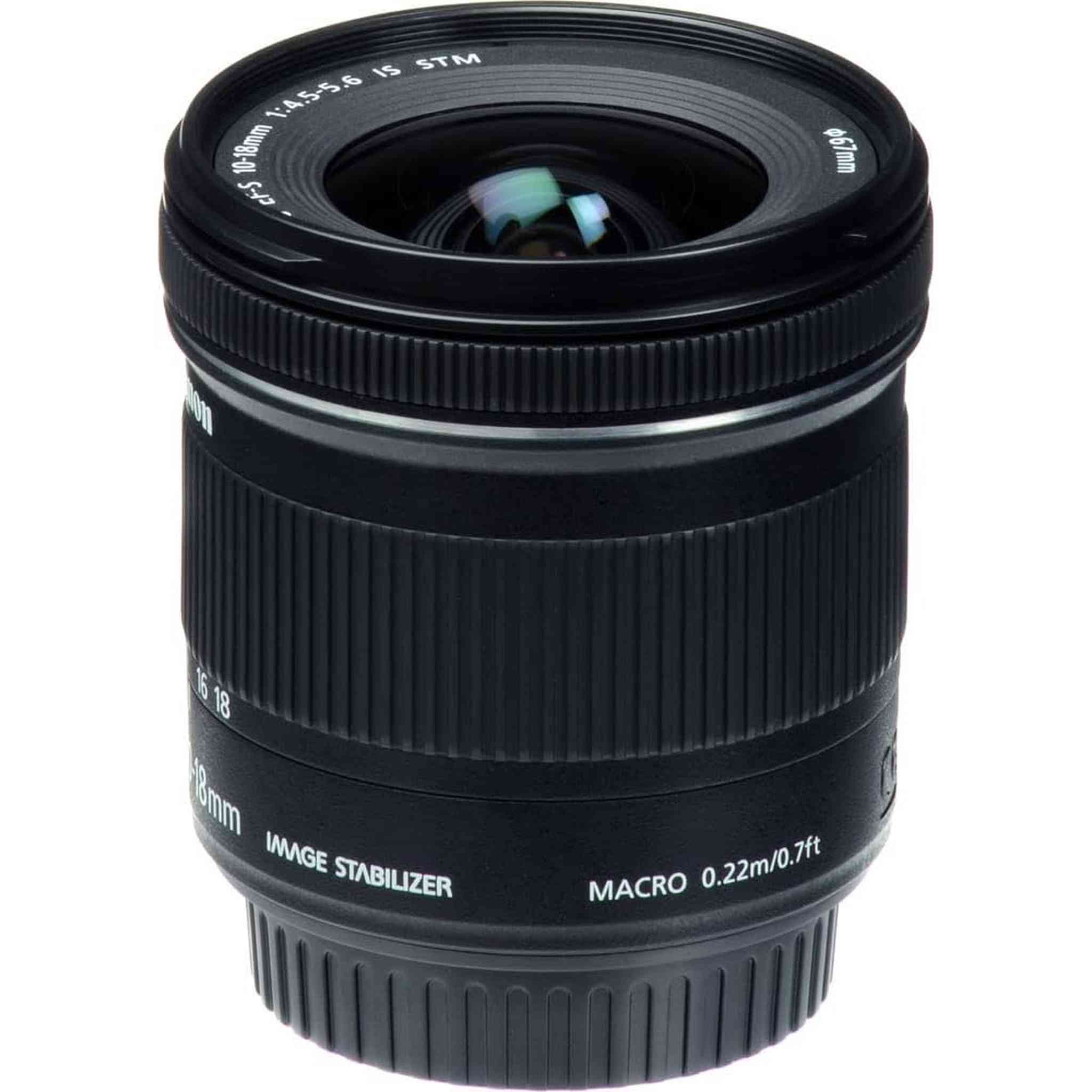 Canon EF-S 10-18mm f/4.5-5.6 IS STM Lens 9519B002 + Filter Kit + More - Reconditioned Canon
