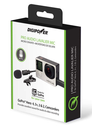 Re-Fuel Pro Audio Wired Lavalier Microphone for Smartphones, Cameras, GoPro, Camcorder with Mini-USB Adapter Black