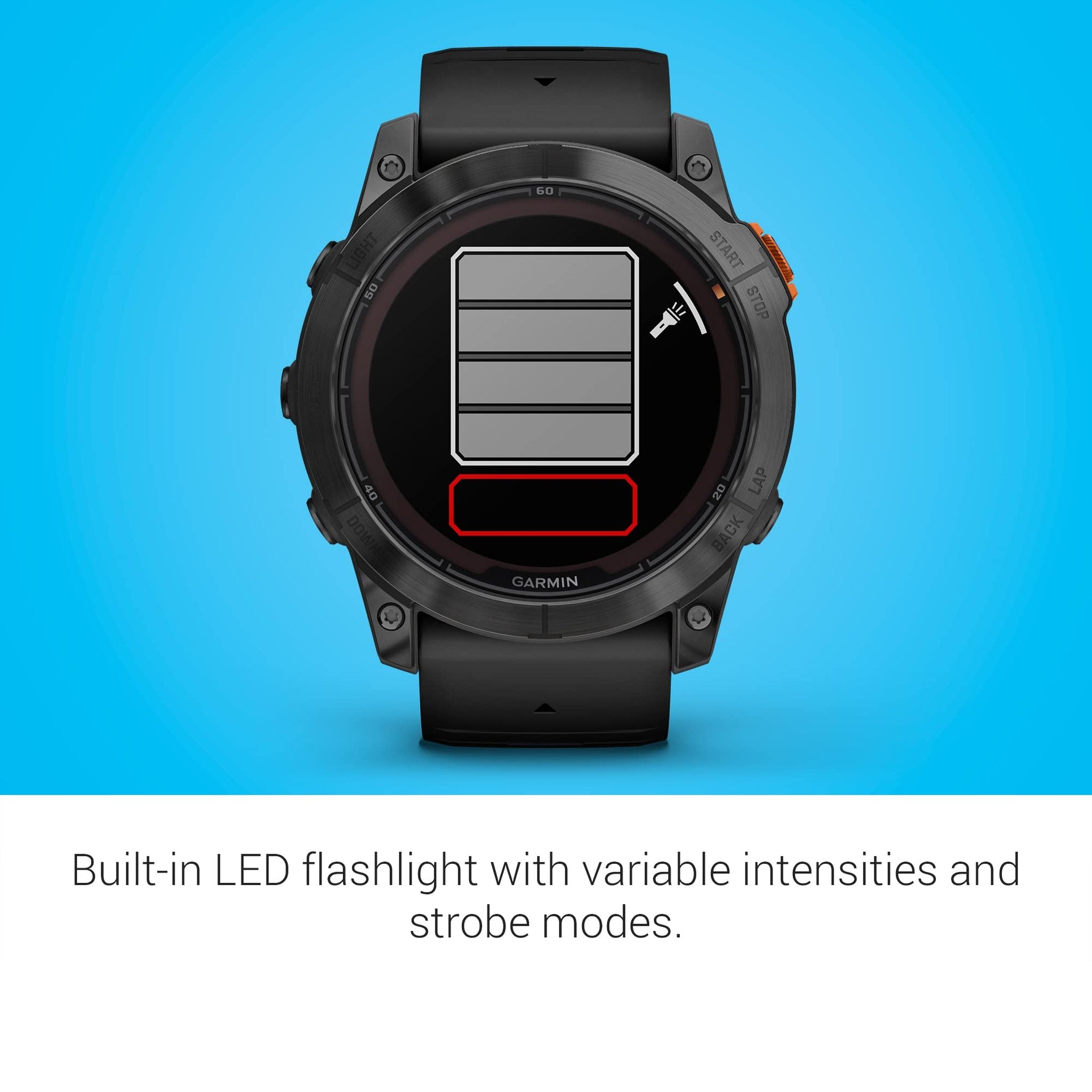Garmin fēnix 7X Pro Solar, Multisport GPS Smartwatch, Built-in Flashlight, Solar Charging Capability, Black Garmin