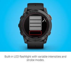 Garmin fēnix 7X Pro Solar, Multisport GPS Smartwatch, Built-in Flashlight, Solar Charging Capability, Black Garmin