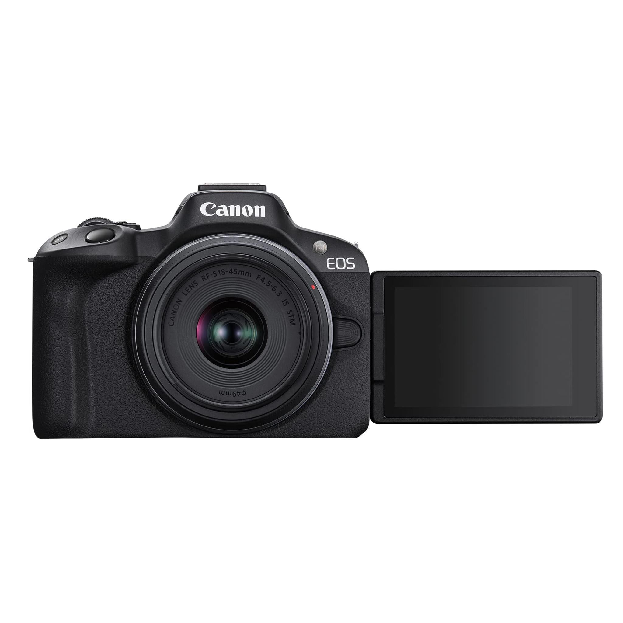 Canon EOS R50 Mirrorless Camera w 18-45mm and 55-210mm Lenses+ 64GB Card + Bag + Charger + More International Version