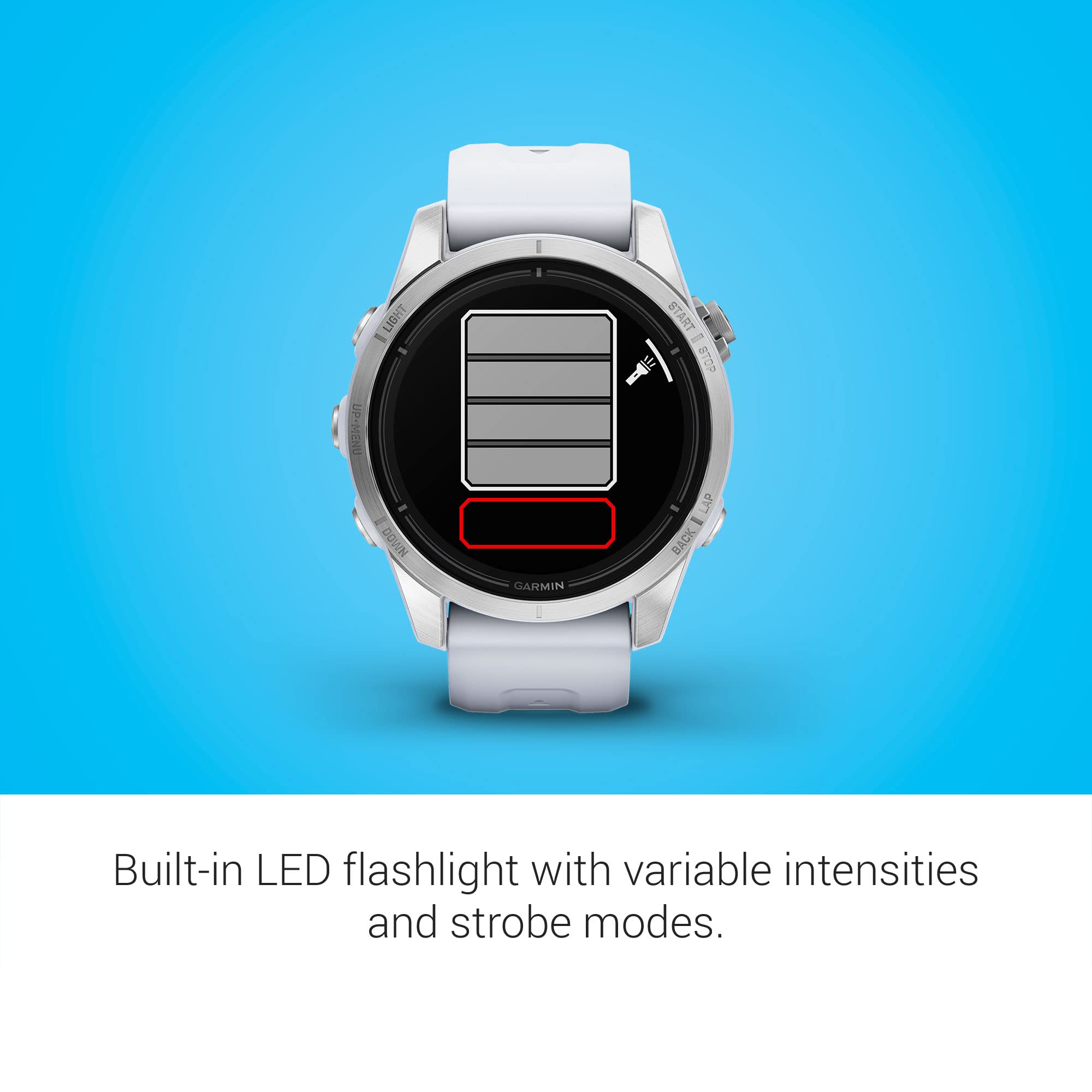 Garmin epix Pro Gen 2 , 42mm, High Performance Smartwatch, Advanced Training Technology, Built-in Flashlight, Whitestone