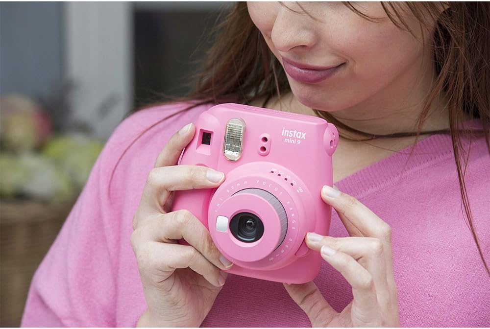 Fujifilm Instax Mini 9 Instant Camera (Flaming Pink) with 40 Instant Film Photos