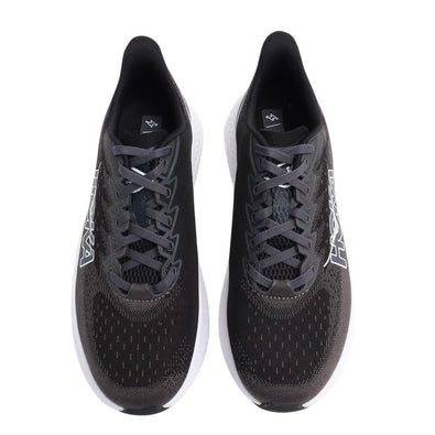Hoka Men's Mach 6 Sneaker, Black/White, 7