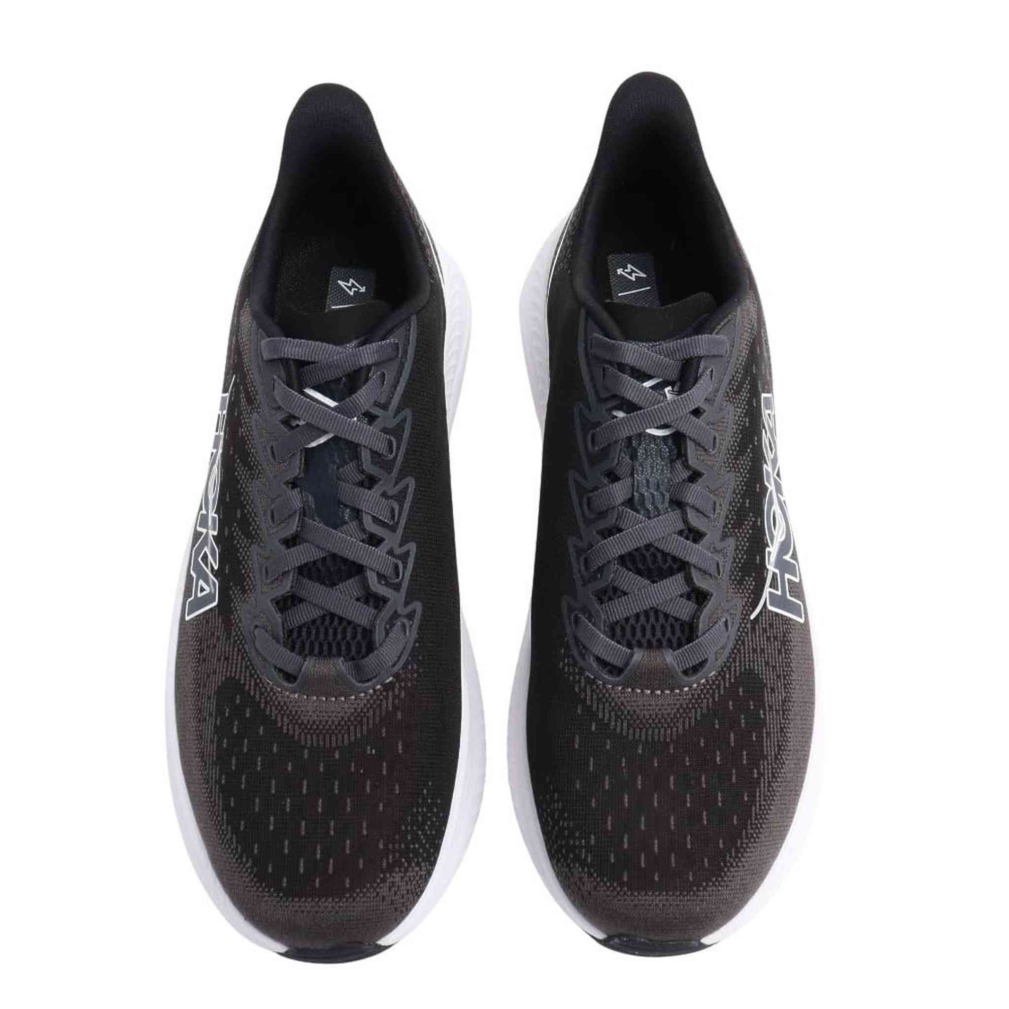 Hoka Men's Mach 6 Sneaker, Black/White, 10