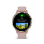 Garmin Venu 3S Soft Gold Stainless Steel Bezel 1.2-Inch AMOLED Touchscreen Display Smart Watch with 41mm Dust Rose Case and Silicone Band