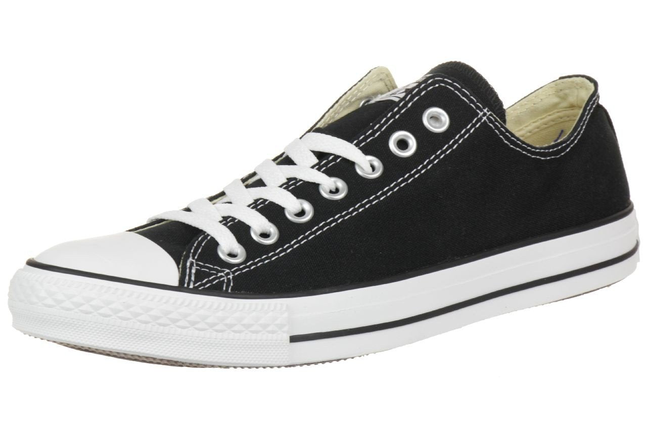 Converse Chuck Taylor All Star Canvas Low Top Sneaker, Black/White ,10 US Men/12 US Women
