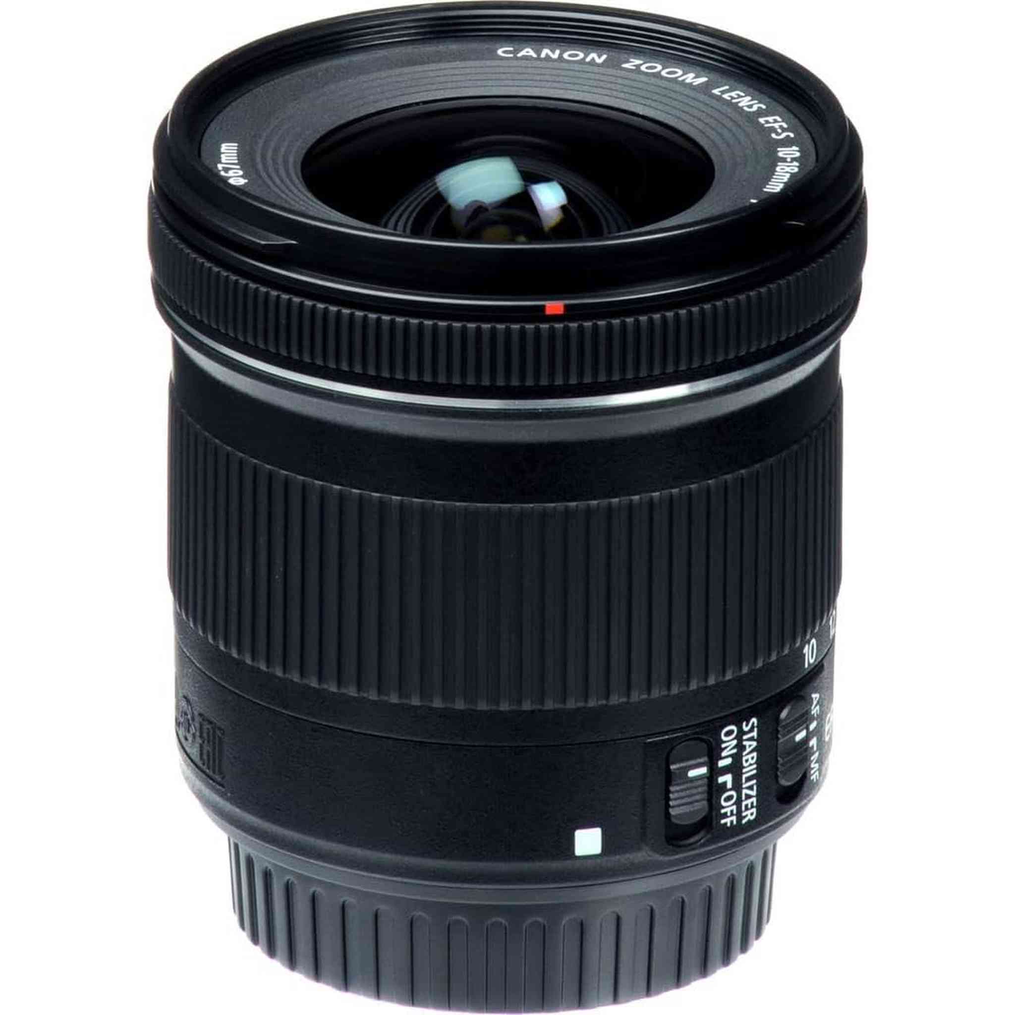 Canon EF-S 10-18mm f/4.5-5.6 IS STM Lens 9519B002 + Filter Kit + More - Reconditioned Canon