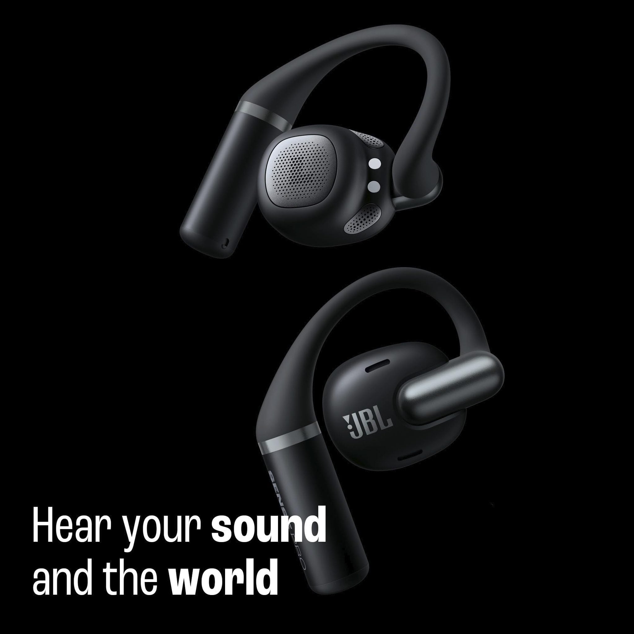 JBL Sense Pro - True Wireless Open-Ear Headphones with Spatial Sound Black