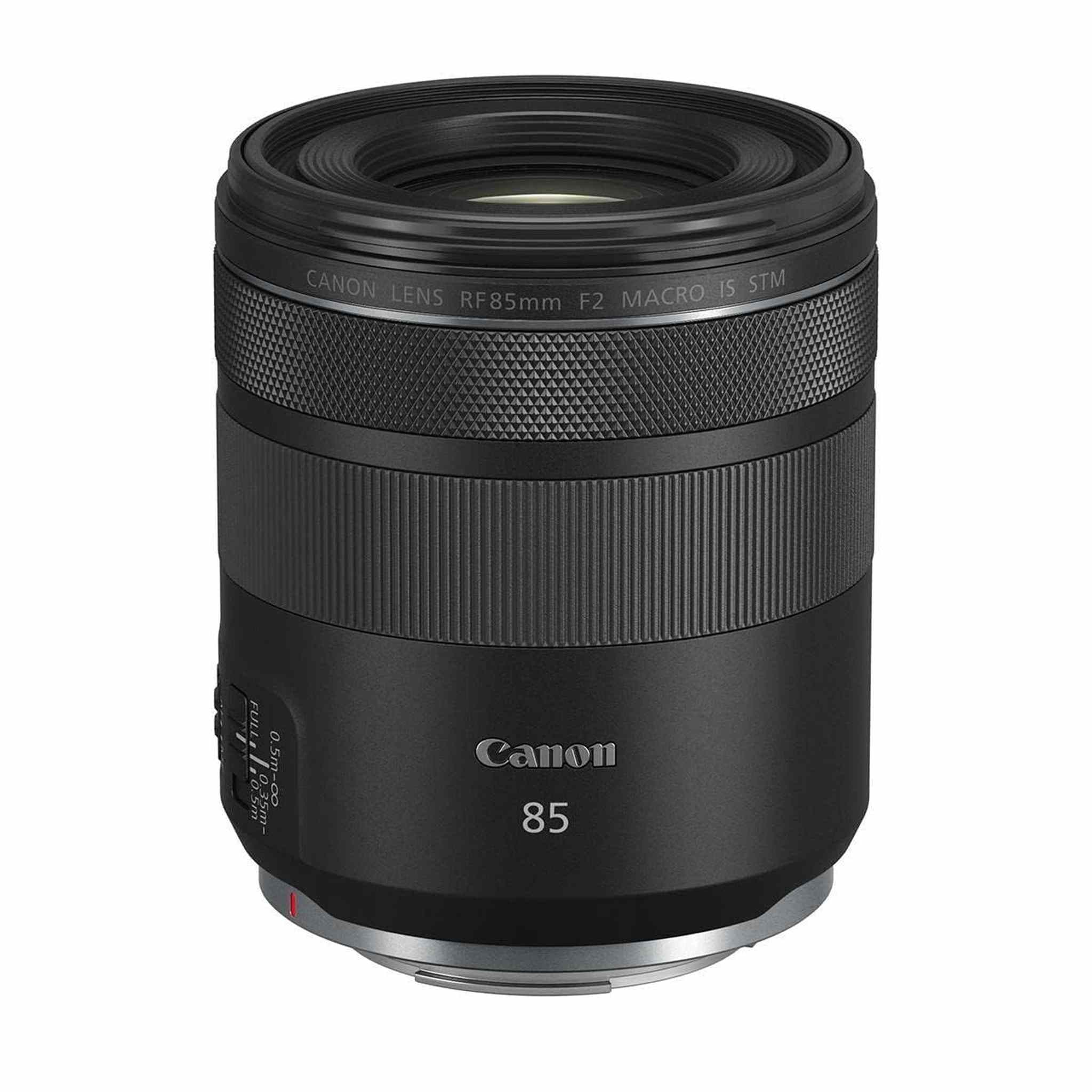 Canon RF 85mm F2 Macro is STM, Compact Medium-Telephoto Black Lens 4234C002