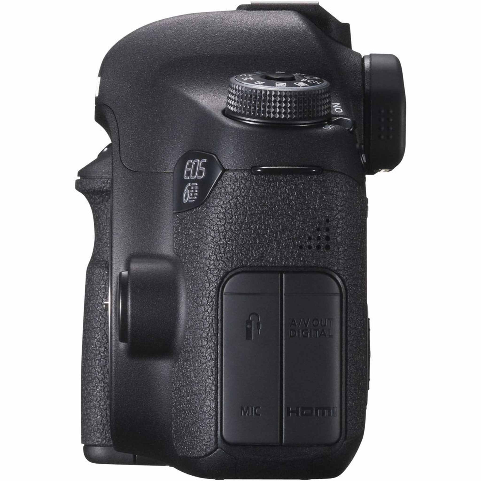Canon EOS 6D DSLR Camera Body Only + Professional Battery Grip + Condenser Microphone + Extra Battery + Case + Wrist S