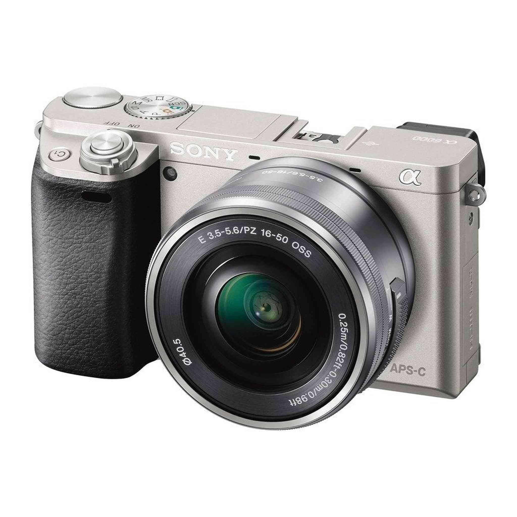 Sony Alpha a6000 Mirrorless Digital Camera with 16-50 mm Lens 24.3MP Silver Renewed - Reconditioned Sony