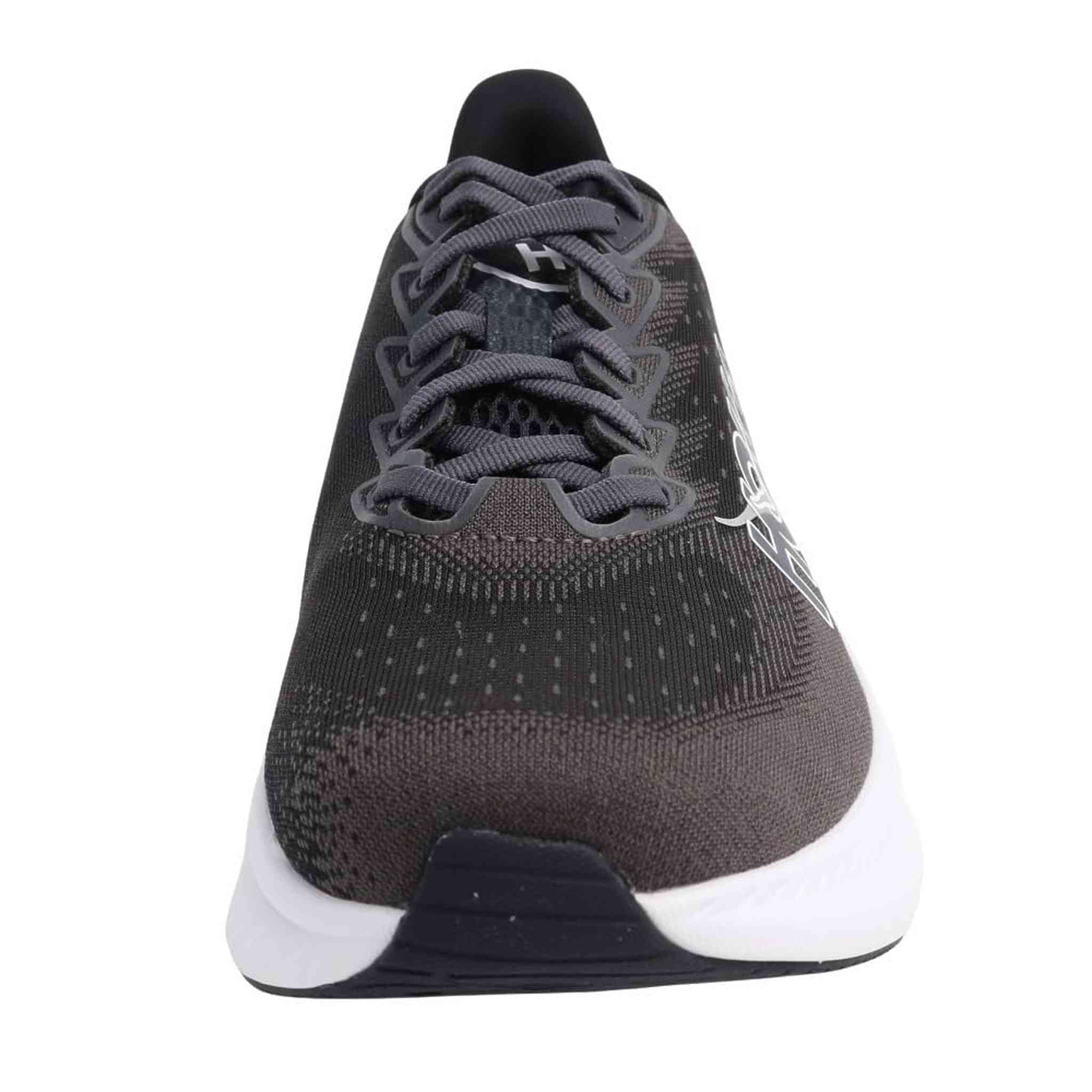 Hoka Men's Mach 6 Sneaker, Black/White, 7