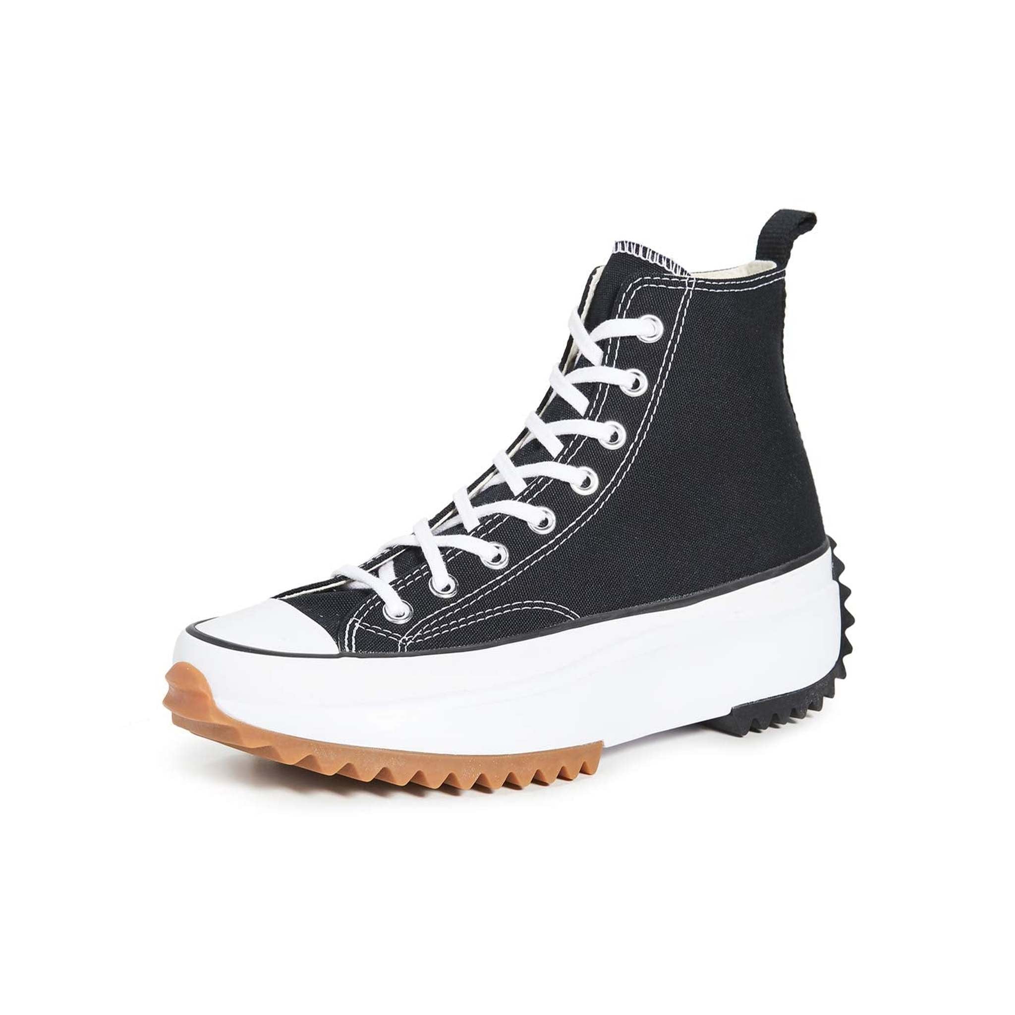 Converse Run Star Hike Hi Sneakers, Black/White/Gum, 7.5 US Women/6 US Men