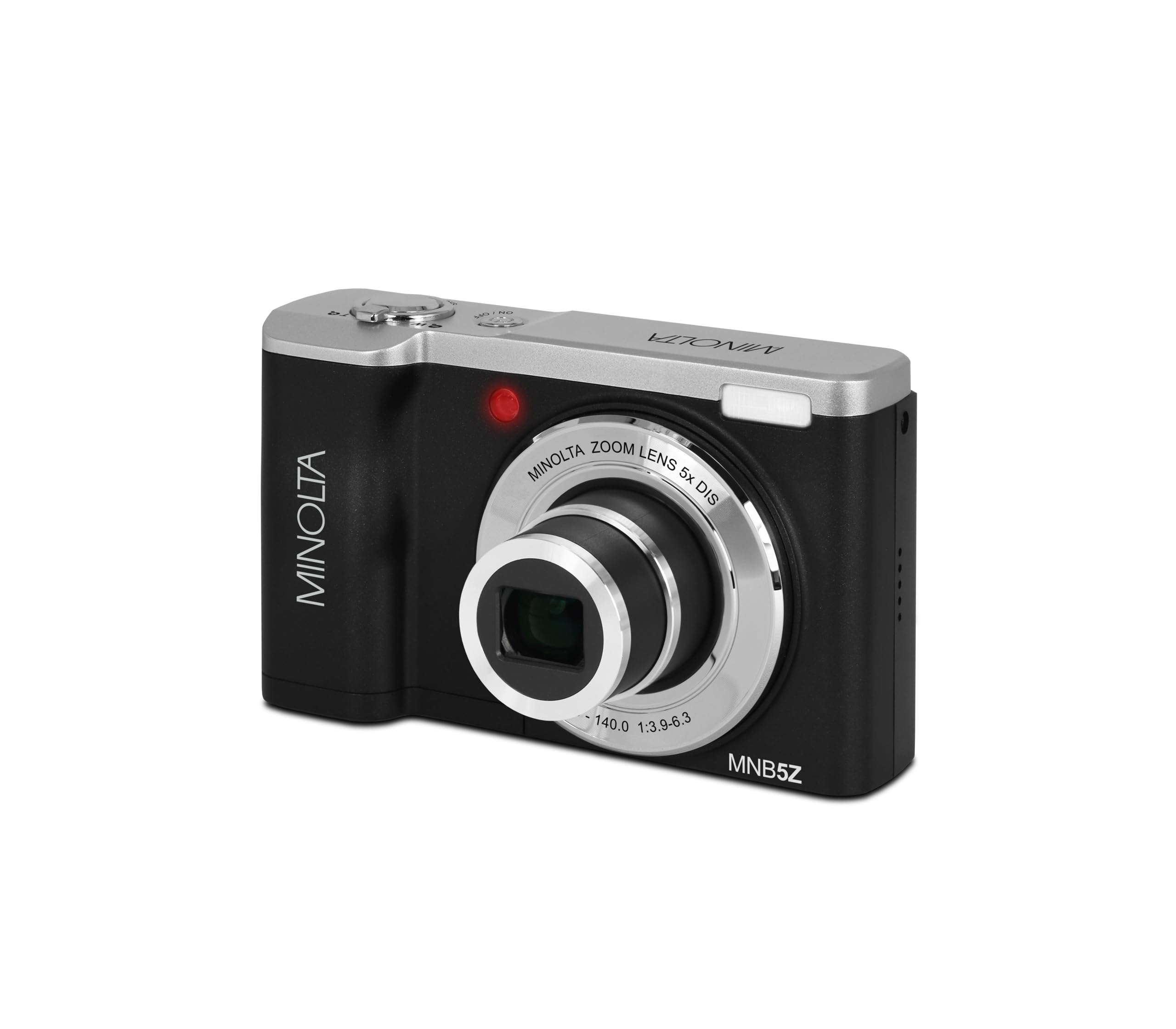 Minolta 56 Mega Pixels Dual Lens Point & Shoot Digital Camera with 5X Optical Zoom & 5K Ultra HD Video, Black