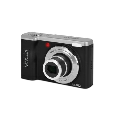 Minolta MNB5Z Dual Lens Digital Camera, 56MP, 5K Video, Black