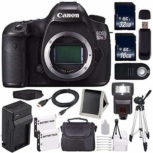 Canon EOS 5DS R DSLR Camera (International Model) 0582C002 + LP-E6 Battery + 32GB Card + 16GB Card Innovative Bundle