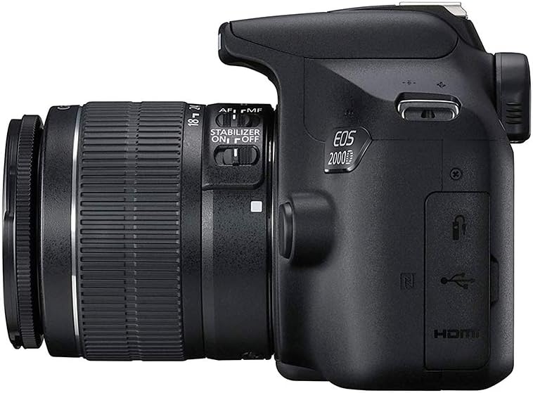 Canon EOS 2000D DSLR with EF-S 18-55mm f/3.5-5.6 IS II Lens (Intl Model) with 32GB Memory Kit, LED Light, Mic, and More