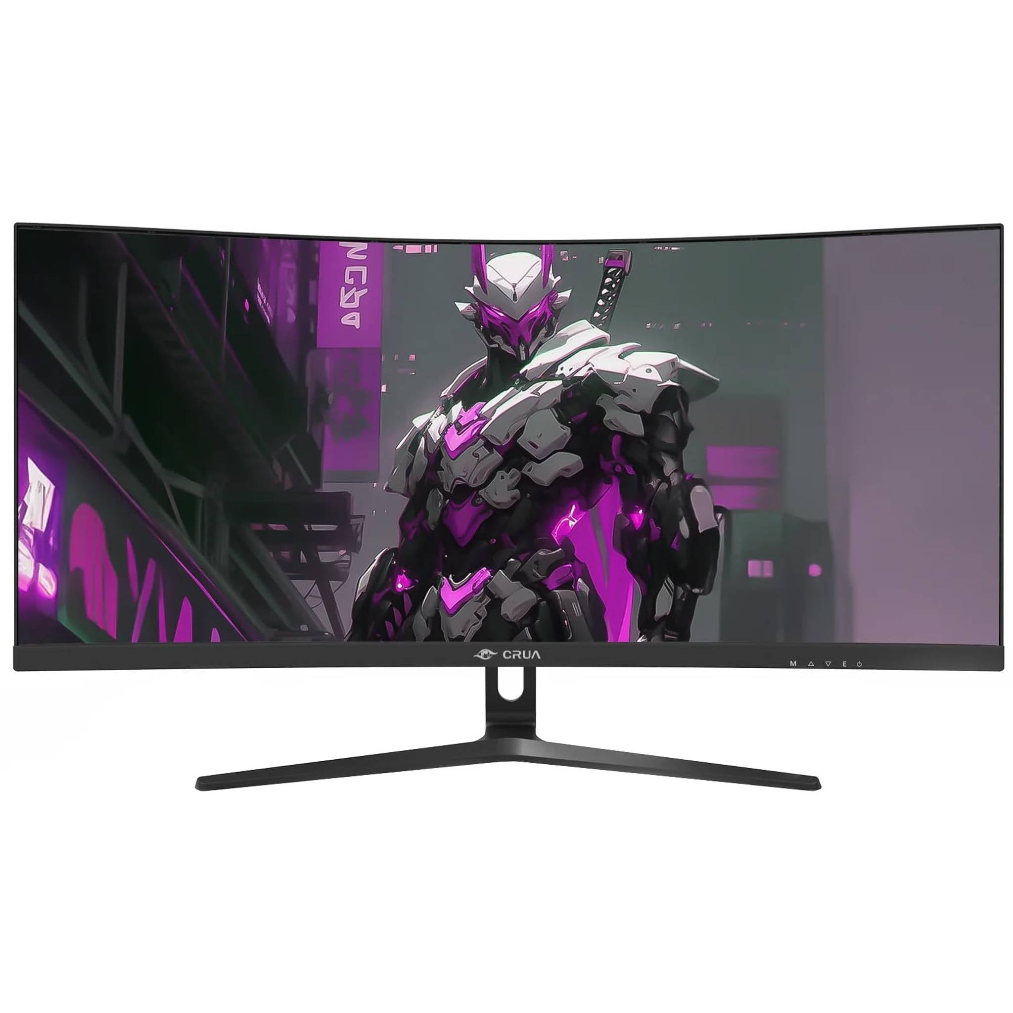 CRUA 30" Curved Gaming Monitor, 165Hz/200Hz Computer Monitor, WFHD 2560 * 1080P 1500R VA Screen, 120% sRGB PC Monitors Support AMD FreeSync, Wall Mount Install HDMI, DP - Black