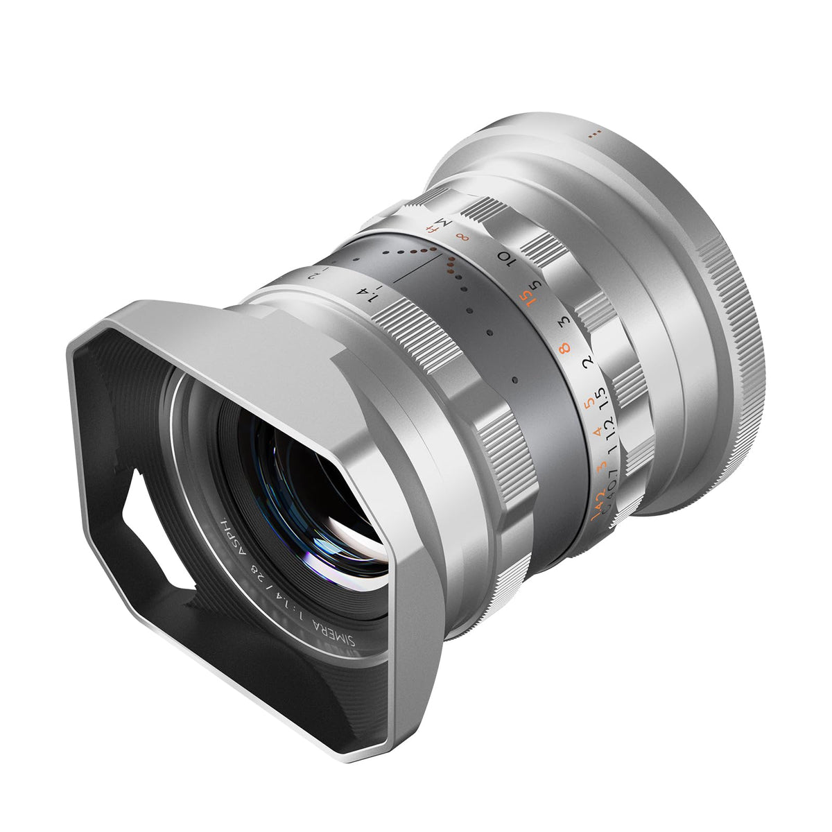Thypoch Full-Frame Photography Lens Simera 28mm f1.4 Compatible for Nikon Z Mount - Silver