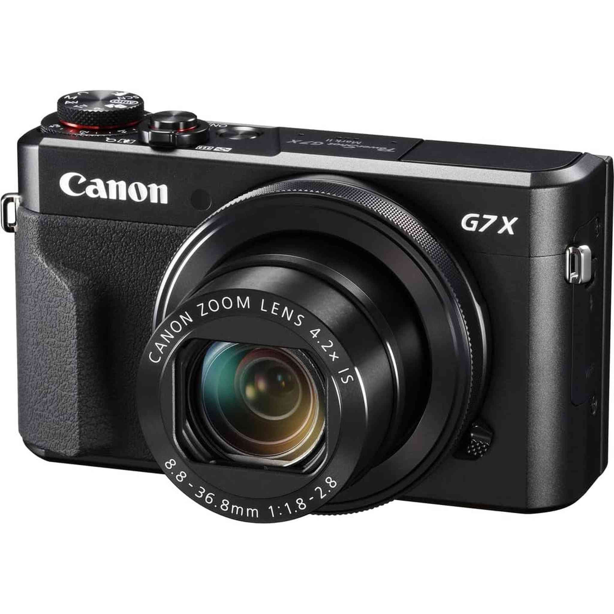Canon PowerShot G7 X Mark II Digital Camera 1066C001 + 64GB Card + More - Reconditioned