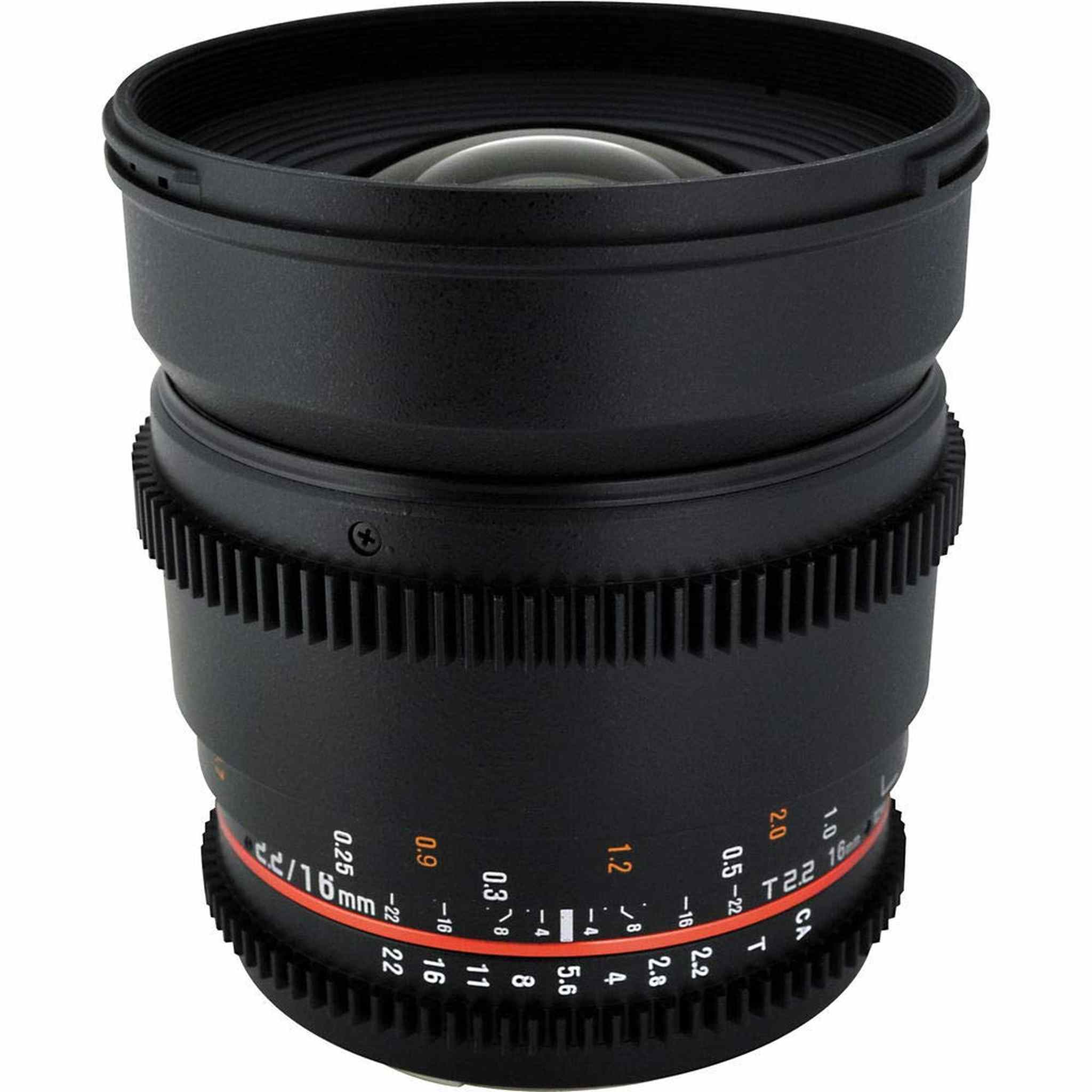 ROKINON 16MM T/2.2 Wide Sony NEX + Deluxe Lens Cleaning Kit Bundle