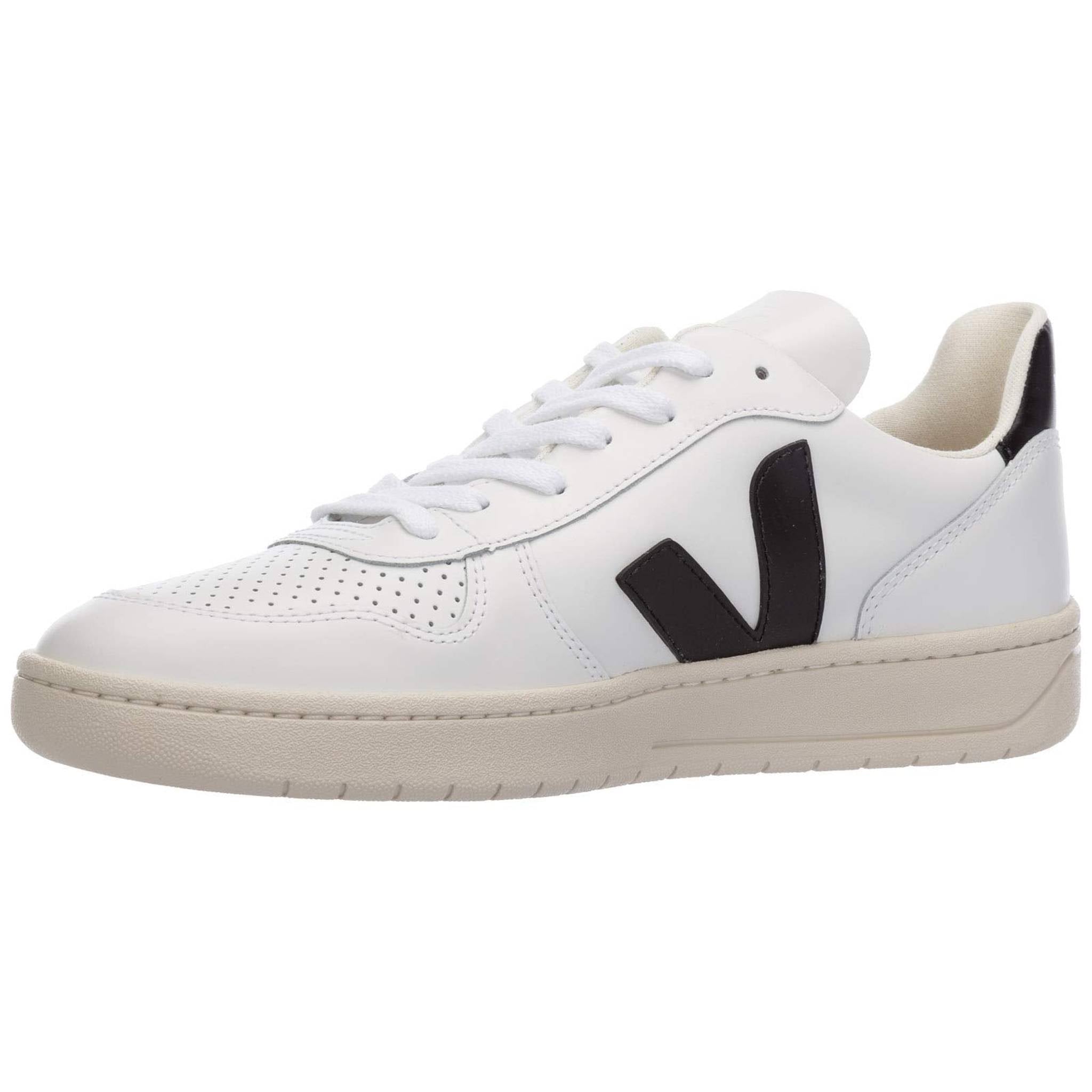 Veja Women's Esplar Logo Sneakers, Extra White/Black, 9 Medium US