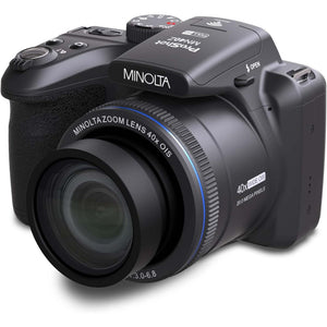 Minolta 20 Mega Pixels 40x Optical Zoom Digital Camera with 1080p FHD Video, Black