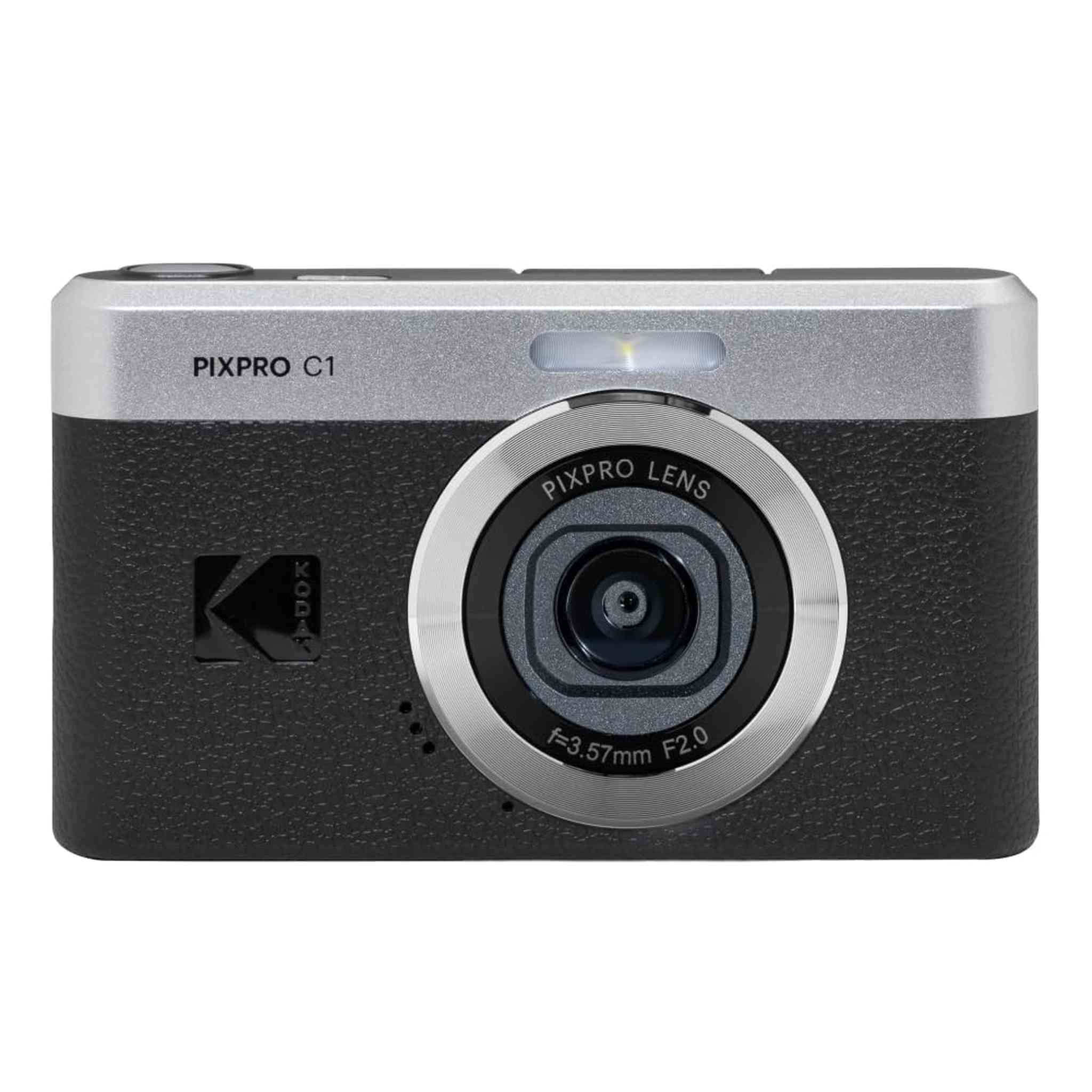 Kodak PIXPRO C1 Digital Camera, 13MP Compact Point & Shoot with 4X Digital Zoom, 26mm f/2.0 Wide Angle, 180 Degree Flip Screen, 1080p HD Video, Black