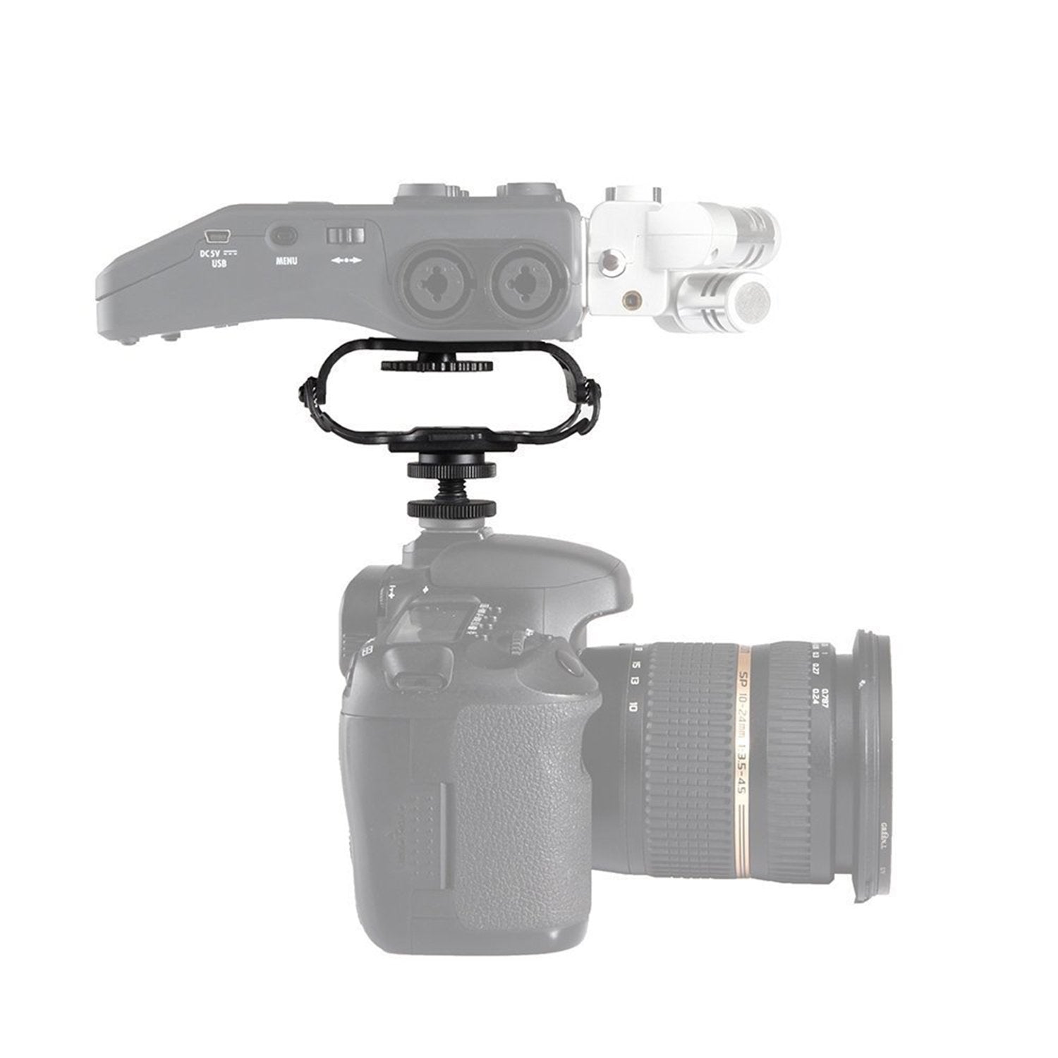 Shock Mount for Camera Recorder, BOYA BY-C10 Universal Microphone and Portable Recorder ShockMount - Fits The Zoom H4n, H5, H6, Tascam DR-40, DR-05, DR-07 with 1/4" Mounting Screw Vlog Blog Video