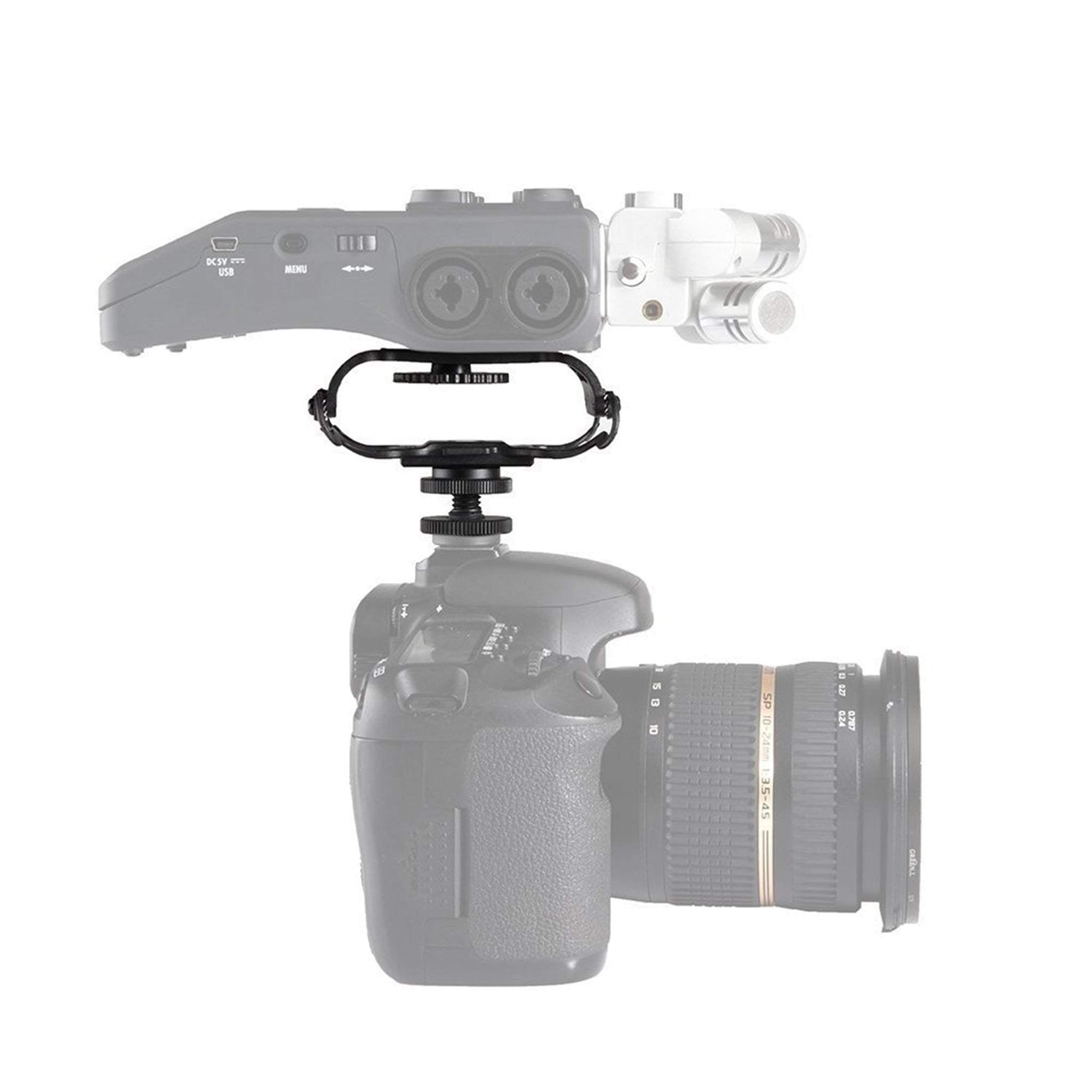 Shock Mount for Camera Recorder, BOYA BY-C10 Universal Microphone and Portable Recorder ShockMount - Fits The Zoom H4n, H5, H6, Tascam DR-40, DR-05, DR-07 with 1/4" Mounting Screw Vlog Blog Video BOYA