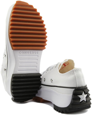 Converse Run Star Hike Hi Sneakers, Black/White/Gum, 11.5 US Women/10 US Men
