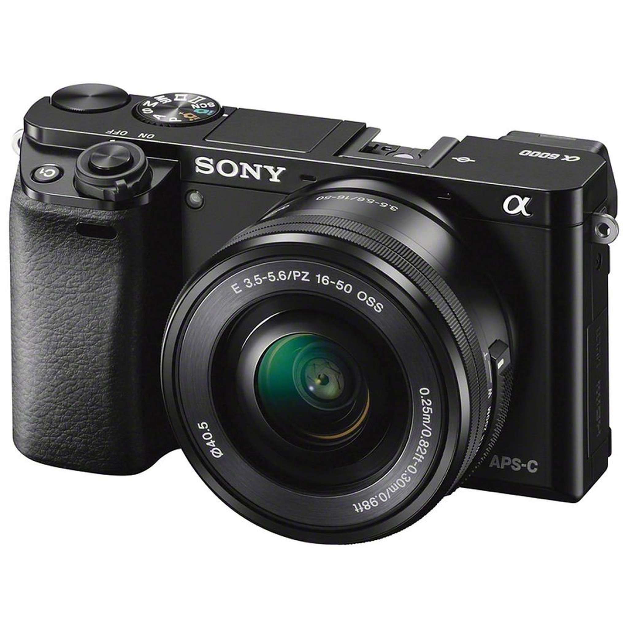 Sony Alpha a6000 Mirrorless Camera with 16-50mm Lens Black with Soft Bag, Tripod, Additional Battery, 64GB Memory Card, - Used Sony