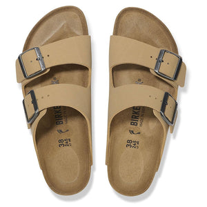 Birkenstock Unisex Arizona BS Birko-Flor Latte Cream Sandals 9 W / 7 M US