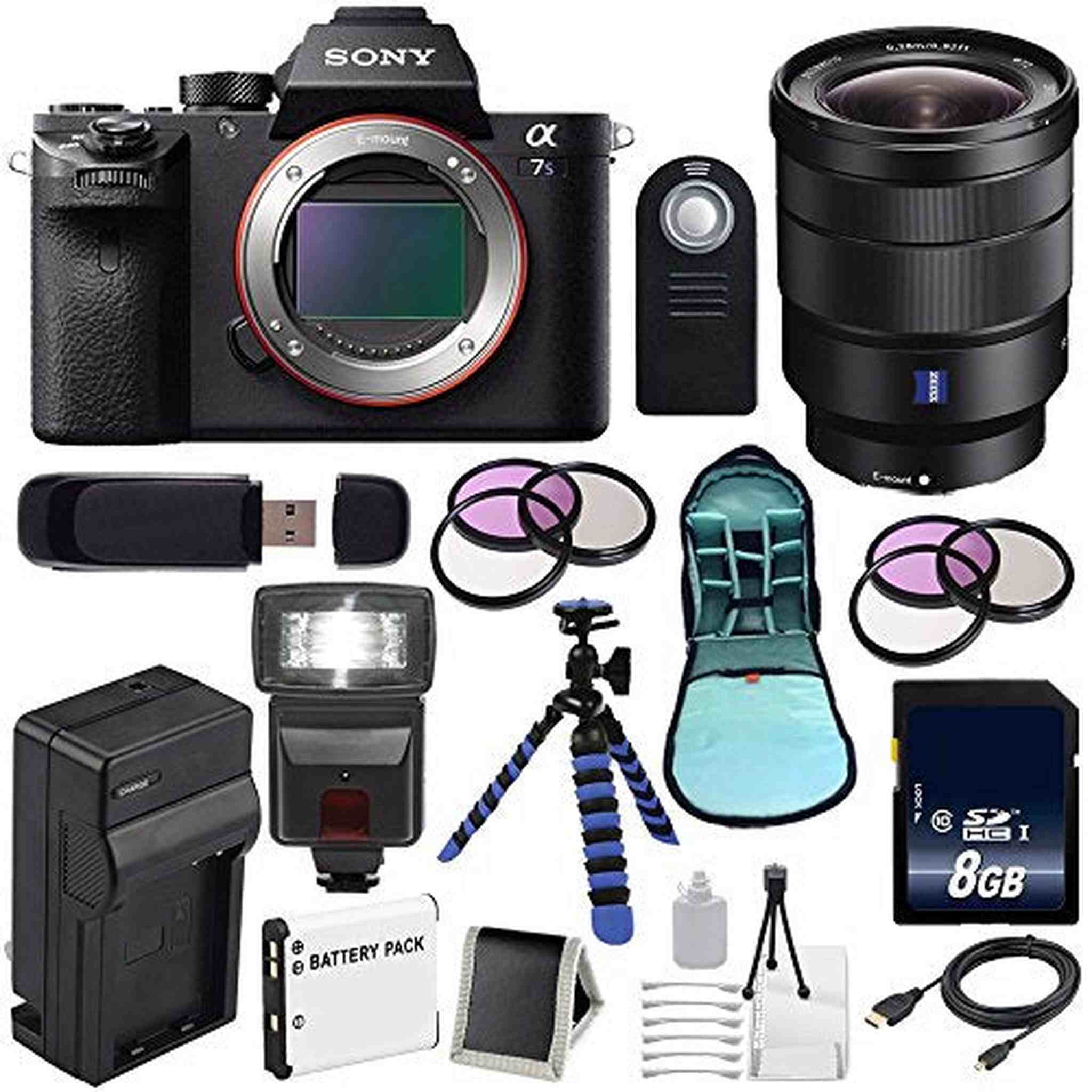 Sony Alpha a7S II a7S Mark II a7SII ILCE7SM2/B Mirrorless Digital Camera International Model + Vario-Tessar T FE 16-35