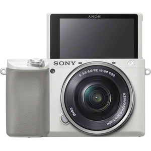 Sony Alpha a6100 24.2MP Mirrorless Camera - White with 16-50mm and 55-210mm Lens