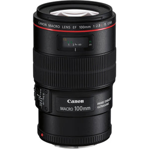 Canon EF 100mm f/2.8L Macro is USM Lens for Canon EF Mount + Accessories International Model with 2 Year Warranty