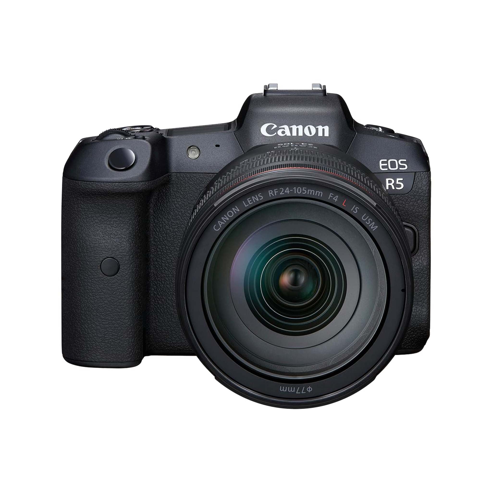 Canon EOS R5 Mirrorless Camera RF24-105mm F4 L is USM Lens Kit, Full-Frame Hybrid Camera, 8K Video, 45 Megapixel CMOS Sensor, DIGIC X Image Processor, Up to 12 FPS, RF Mount, Black