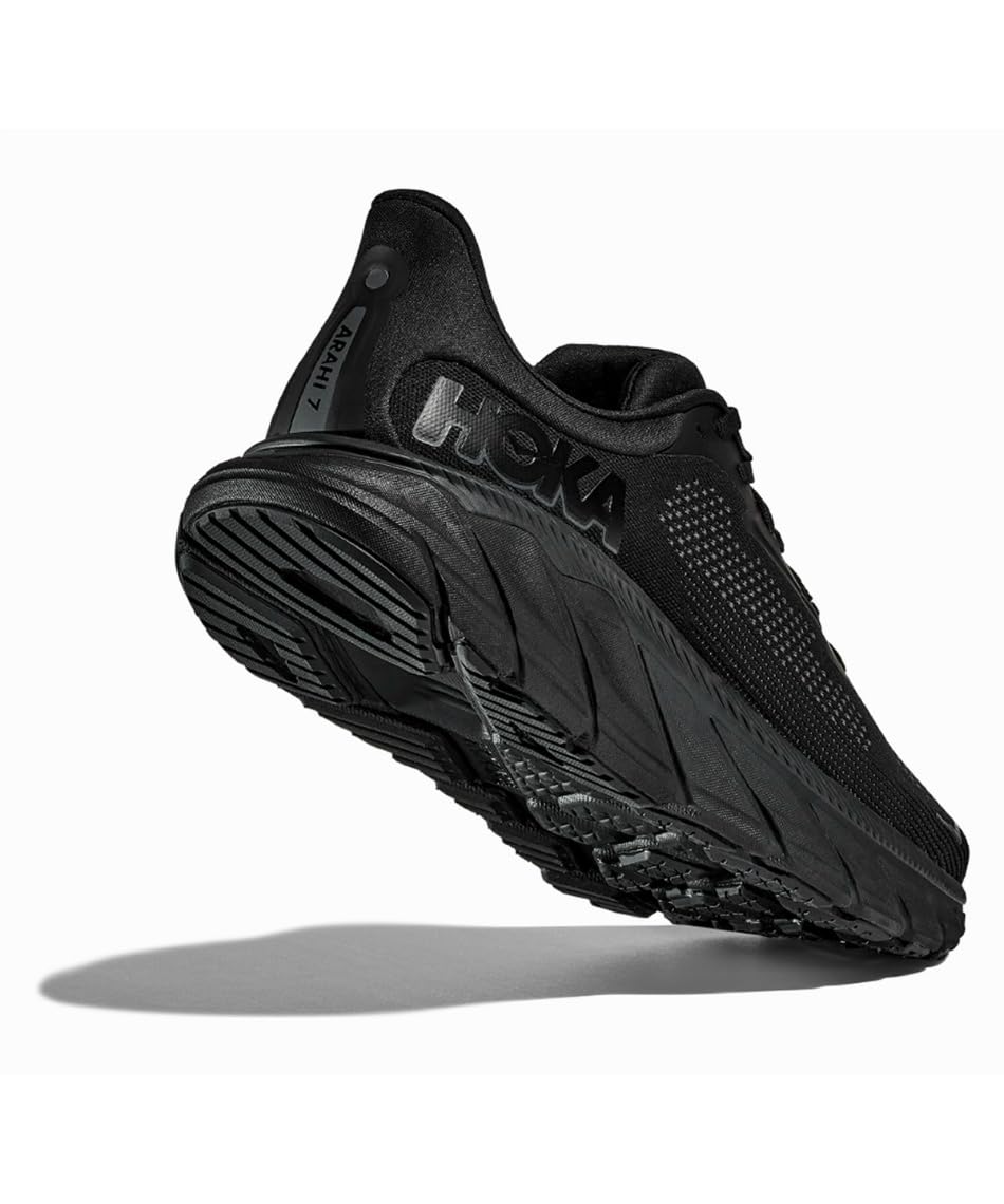 Hoka Men's Arahi 7 Sneaker, Black/Black, 8