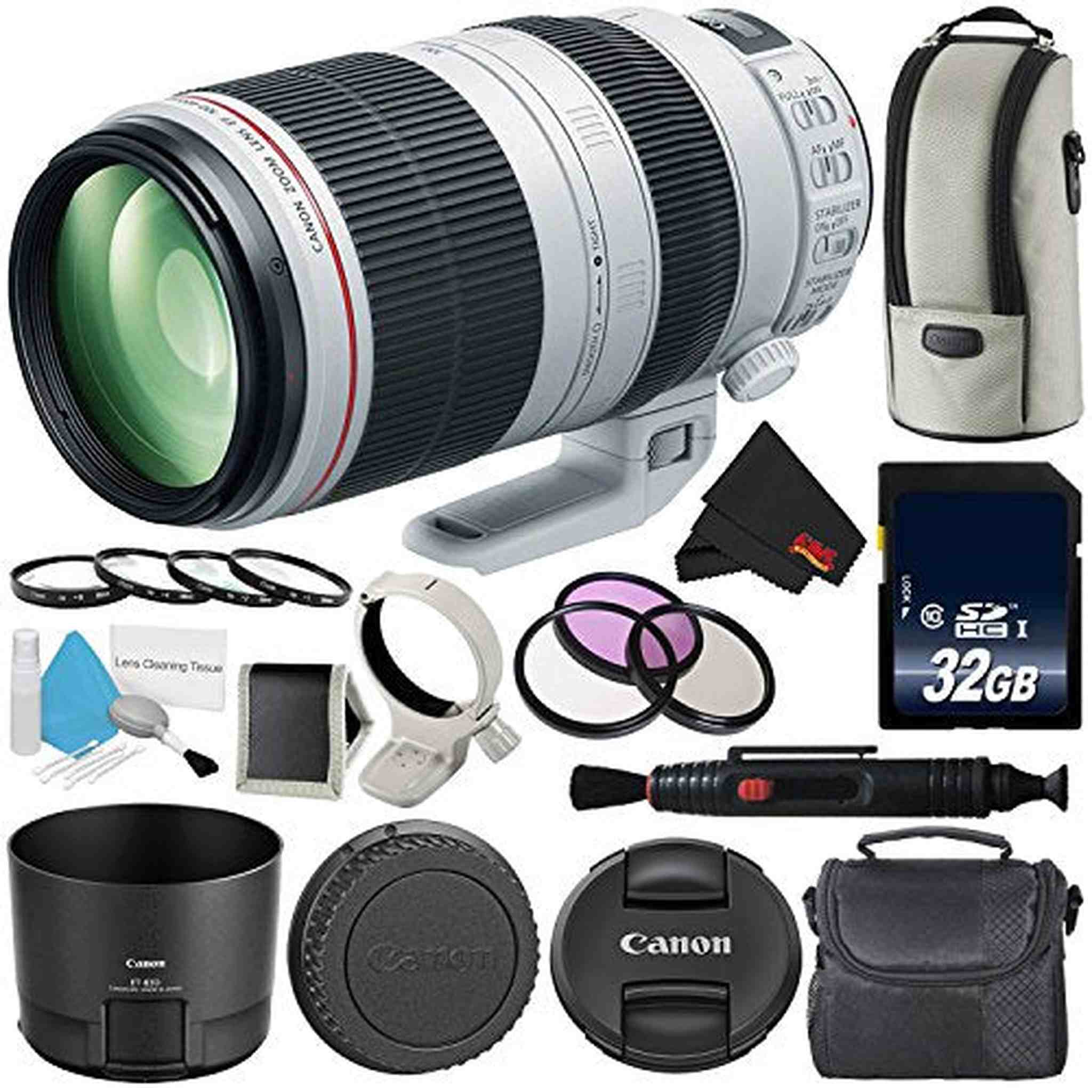 Canon EF 100-400mm f/4.5-5.6L is II USM Lens International Version Professional Bundle - Used Canon
