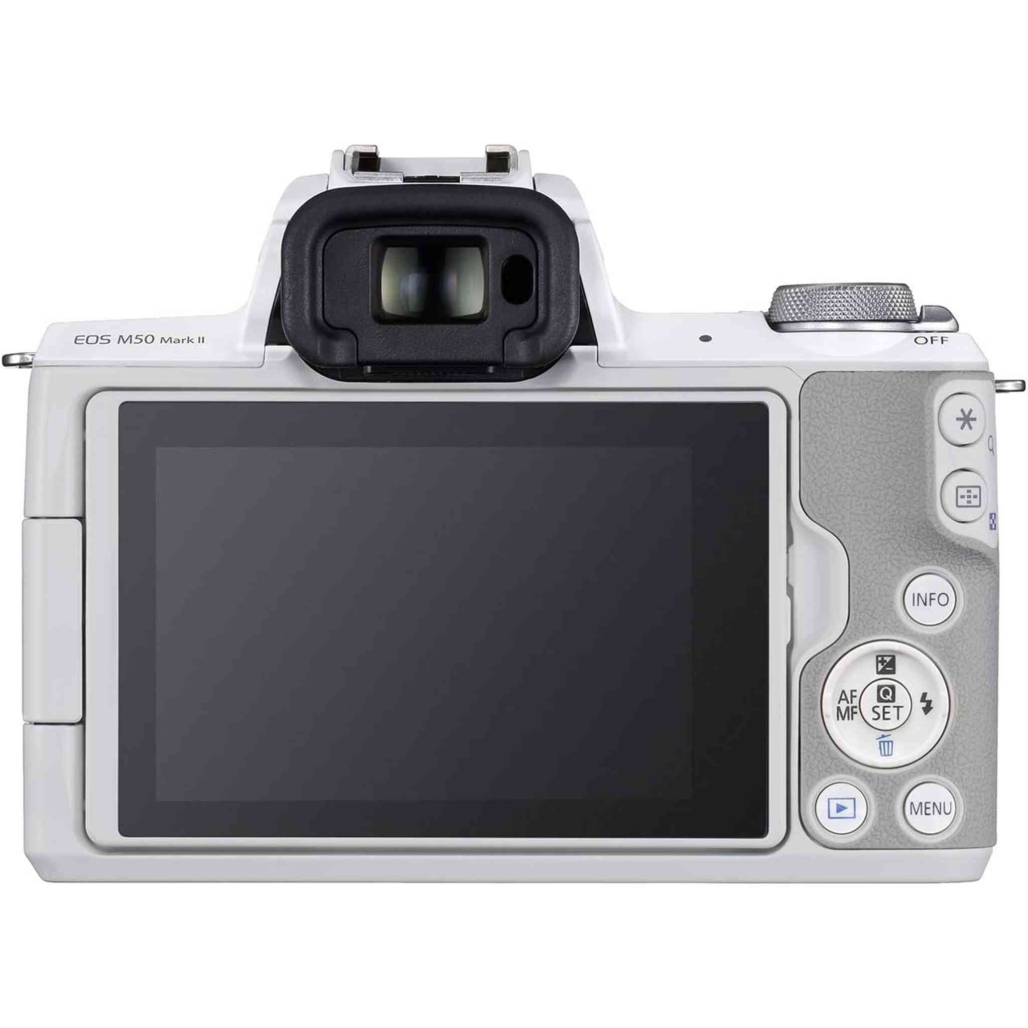 Canon EOS M50 Mark II + EF-M 15-45mm is STM Kit White - Used Canon