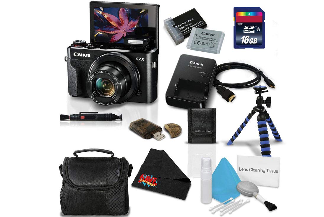 Canon PowerShot G7 X Mark II Digital Camera 1066C001 (International Model) Bundle with 16GB Memory Card + More