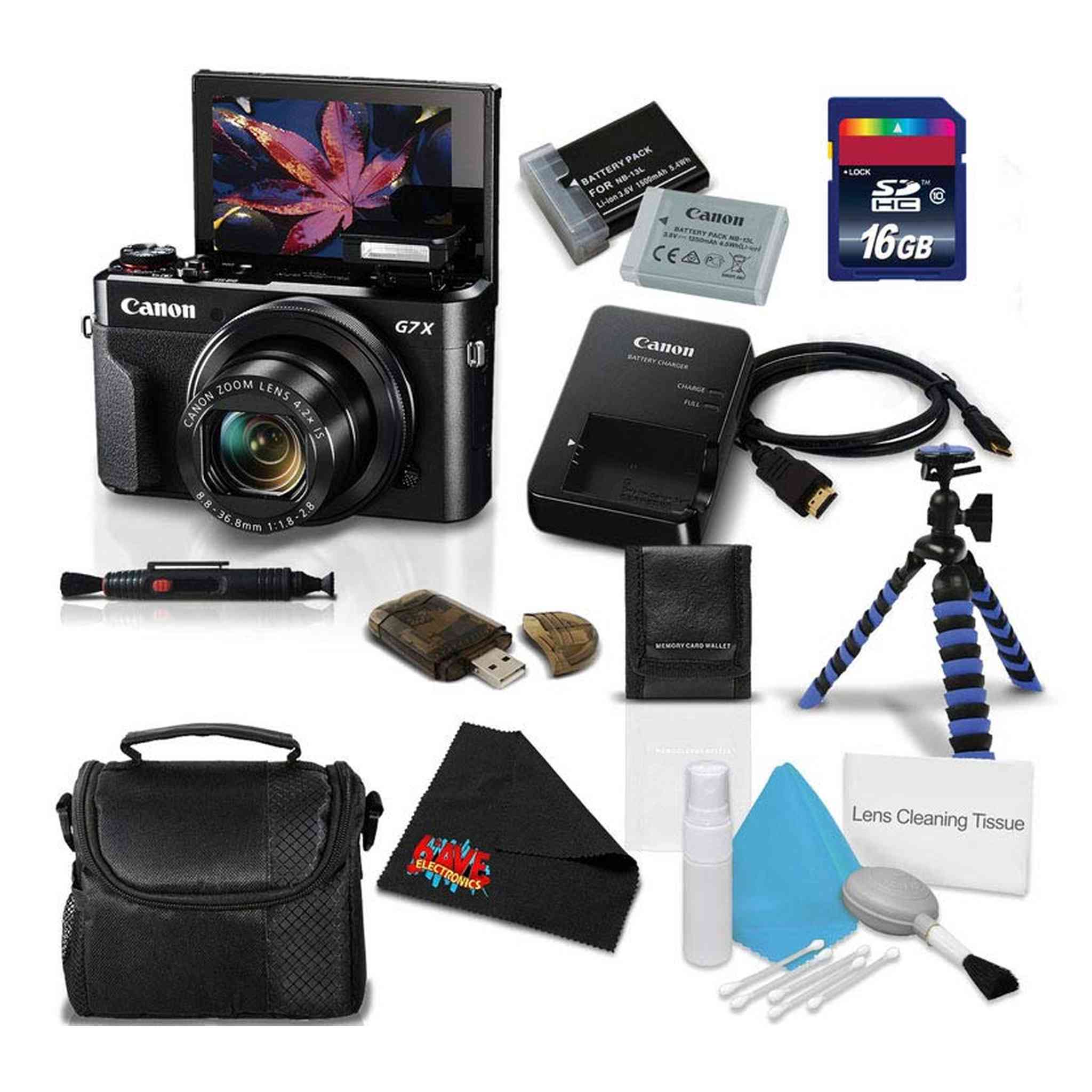 Canon PowerShot G7 X Mark II Digital Camera 1066C001 International Model Bundle with 16GB Memory Card + More