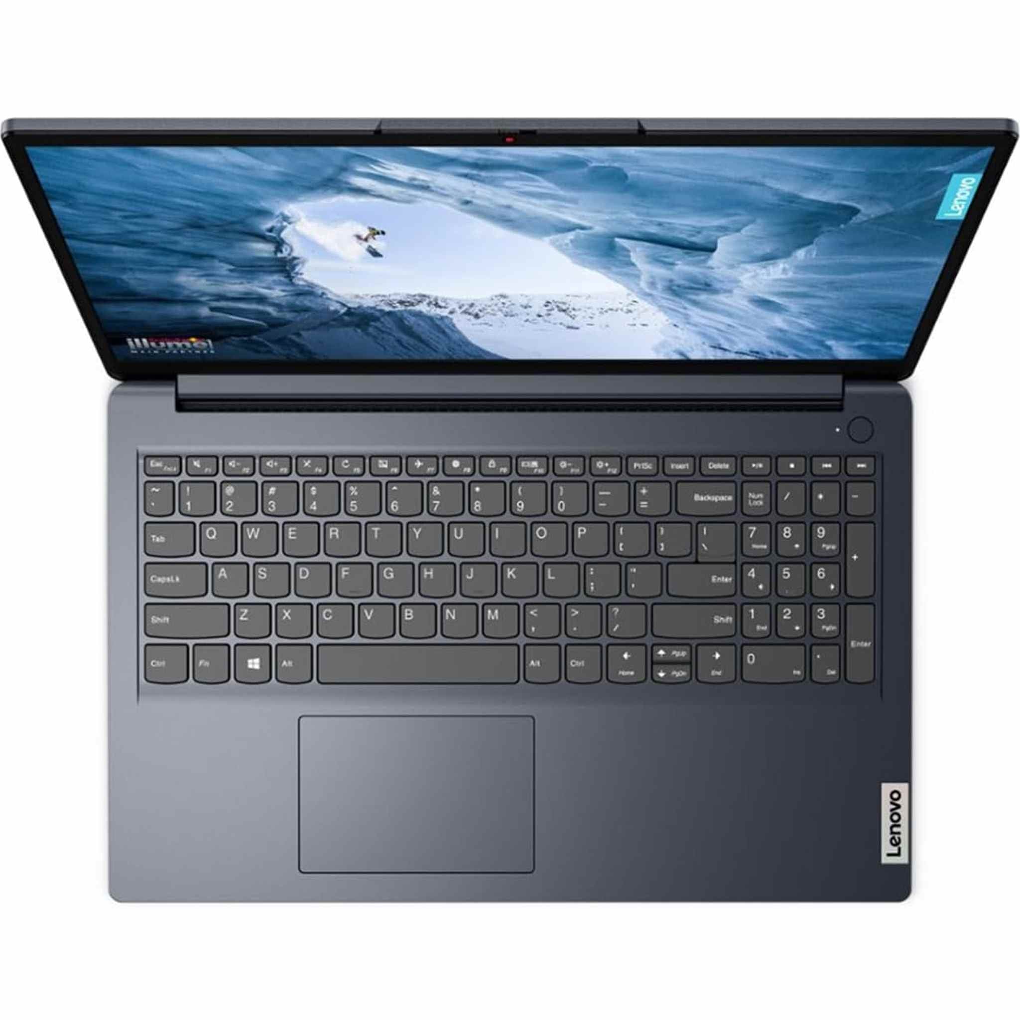 Lenovo IdeaPad 1 15.6" FHD Touchscreen 1920 x 108 Laptop, Intel Core i5-1235U, 8 GB RAM, 512 GB SSD, Windows 11 in S Mode, Wi-Fi, Abyss Blue, 82QD00HMUS Lenovo