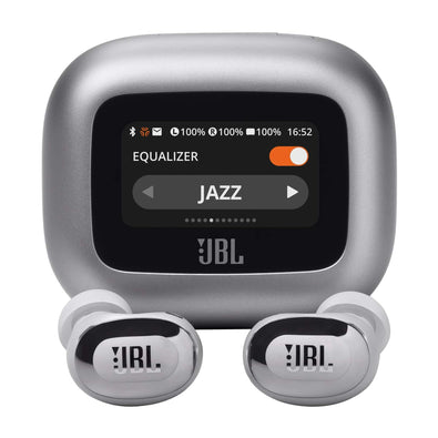 JBL Live Buds 3 - True Wireless Noise-Cancelling Bud-Type Earbuds Silver