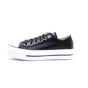 Converse Women's Chuck Taylor All Star Lift Clean Sneaker, Black/Black/White, 7